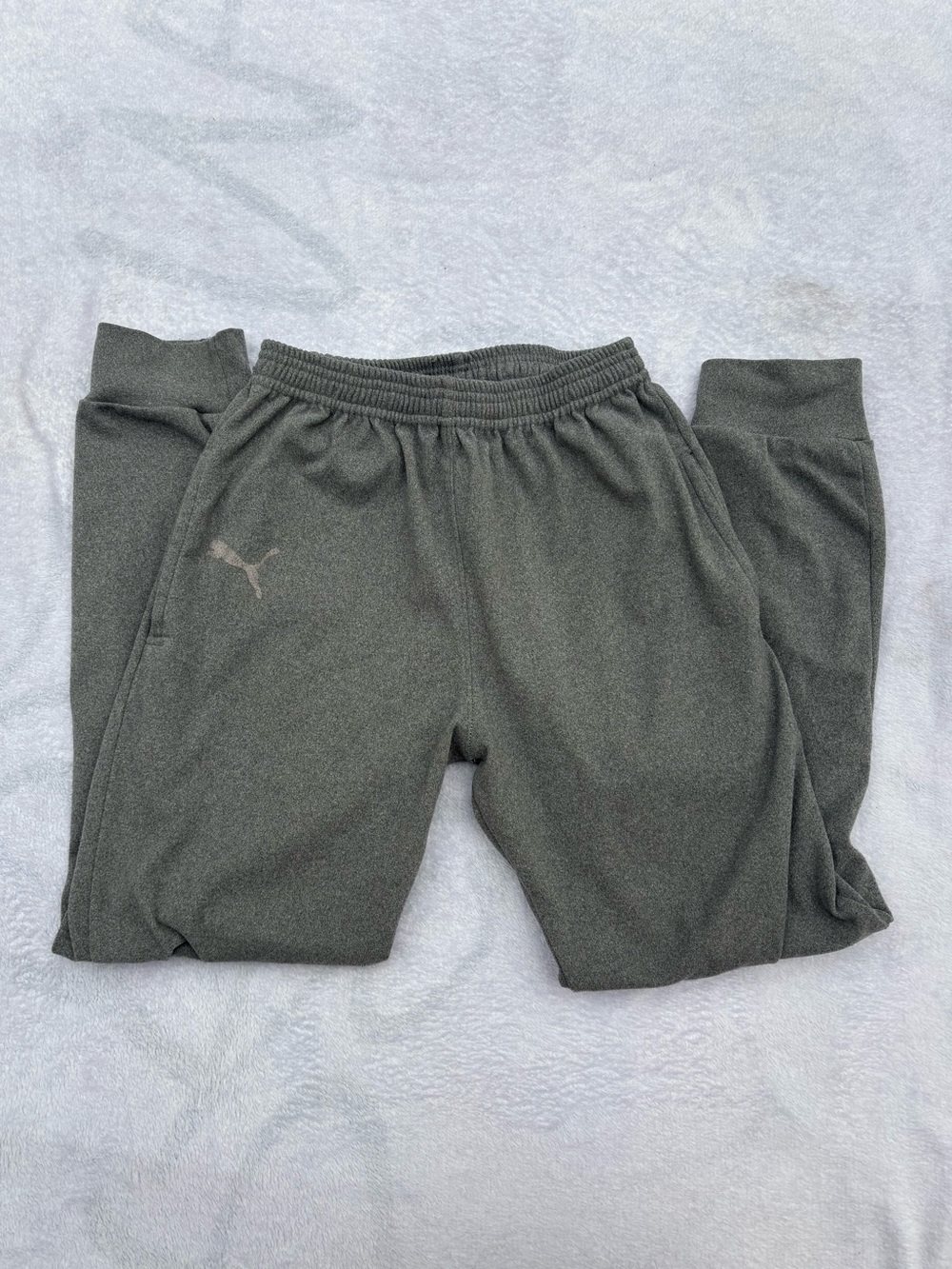 Puma Kids Dark Gray Fleece Joggers